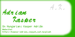 adrian kasper business card